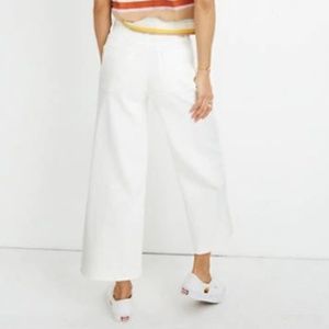 Madewell Wide-Leg Crop Jeans in Tile White Size 27